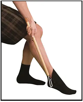 Dressing stick to easily wear and remove compression socks