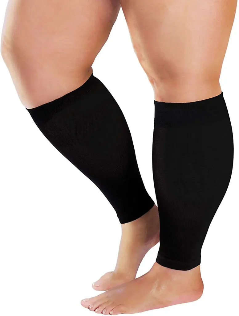 wide calf leg compression sleeves
