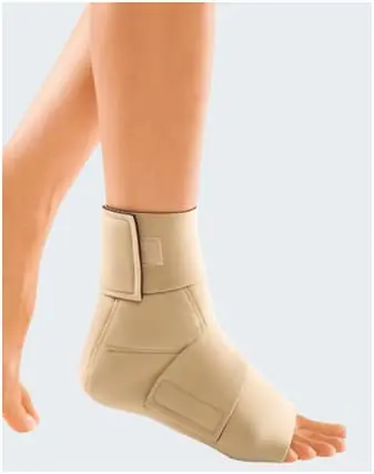 Ankle-foot wrap as better alternative to compression socks for feet with high ankle