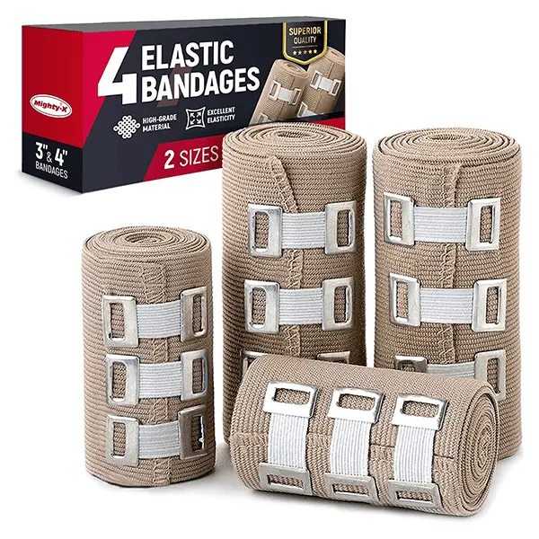 Mighty-X Premium Elastic Compression Bandage Wrap